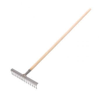 Грабли классические витые, 14 зубьев, ширина 40 см, деревянный черенок 120 см