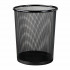 Корзина для бумаг, 9 л, металлическая, черная, BRAUBERG "Germanium"
