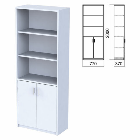 Шкаф полузакрытый "Арго", 770х370х2000 мм, 2 двери, 4 полки, серый Шкаф полузакрытый "Арго", 770х370х2000 мм, 2 двери, 4 полки, серый