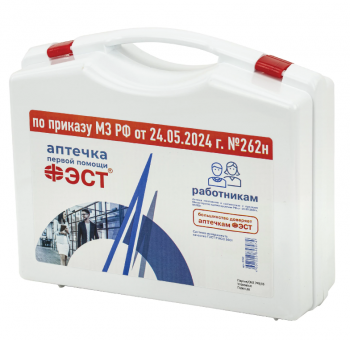 Аптечка первой помощи работникам, по приказу №262н, ФЭСТ, пластиковый кейс, 3763