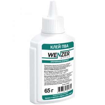 Клей ПВА WENZER OFFICE, улучшенная формула, 65г (60)