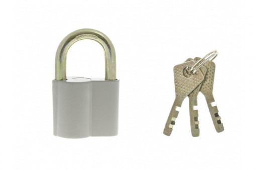 Замок навесной, ширина 60 мм, чугун, дужка d-10 мм, финский, 3 ключа, СИБРТЕХ