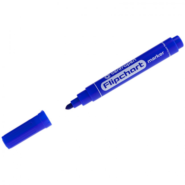 Маркер для флипчартов Centropen "8550" синий, пулевидный, 2,5мм (10)