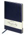 Ежедневник датированный 2025, БОЛЬШОЙ ФОРМАТ, 210х297 мм, А4, BRAUBERG "Imperial", под кожу, синий, 115739