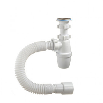 Сифон бутылочный для умывания ОРИО 1 1/4*40, с гибкой трубой 40/50