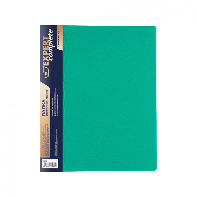Папка   мет. прижим   "Expert Complete"   Premier   А4   700 мкр.  20 мм  волокно   . зеленый