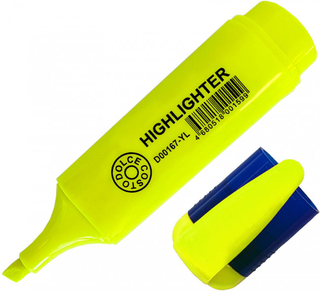 Текст-маркер DOLCE COSTO желтый 5 мм