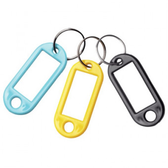 Брелок для ключей "Attomex" непрозрачный пластик, 50x22 мм, размер инфо-окна 30x14 мм, 48 шт в картонной коробке, ассорти