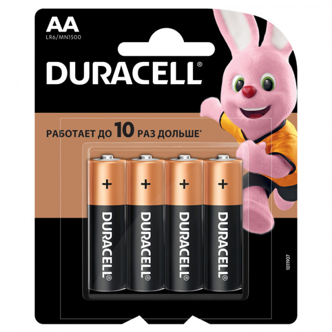 Батарейка Duracell Basic AA (LR06) алкалиновая, 4BL, 5000394115996 Батарейка Duracell Basic AA (LR06) алкалиновая, 4BL, 5000394115996