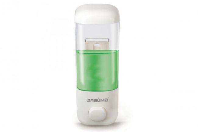 Дозатор для жидкого мыла LAIMA, НАЛИВНОЙ, 0,5 л, белый, ABS-пластик