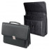 Портфель "Проект", 38х28,5х10 см, искусственная кожа, 2 отделения, замок с ключом, черный
