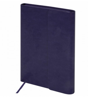 Ежедневник с магнитным клапаном недатированный, под кожу, А5, фиолетовый, BRAUBERG "Magnetic X", 113282