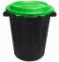 Контейнер 90 литров для мусора, БАК+КРЫШКА (высота 64 см х диаметр 60 см), ассорти, IDEA (602309)