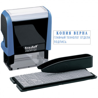 Штамп 38*14мм самонаборный, 3строки, пластик, 43199, Trodat/4911/DB