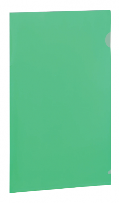Папка-уголок BRAUBERG, зеленая, 0,10 мм, 223965