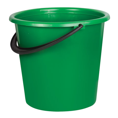Ведро 10л, без крышки, пластиковое, хозяйственное, УСИЛЕННОЕ, цвет ассорти, мерная шкала, ЛАЙМА