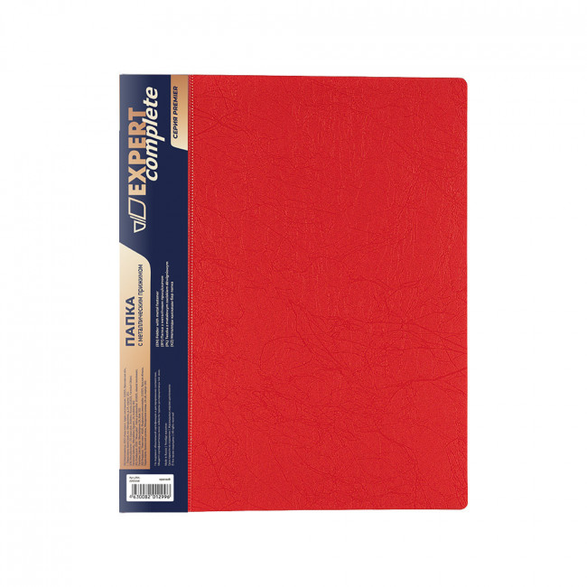 Папка   мет. прижим  "Expert Complete"   Premier   А4   550 мкр.  20 мм  волокно   . красный