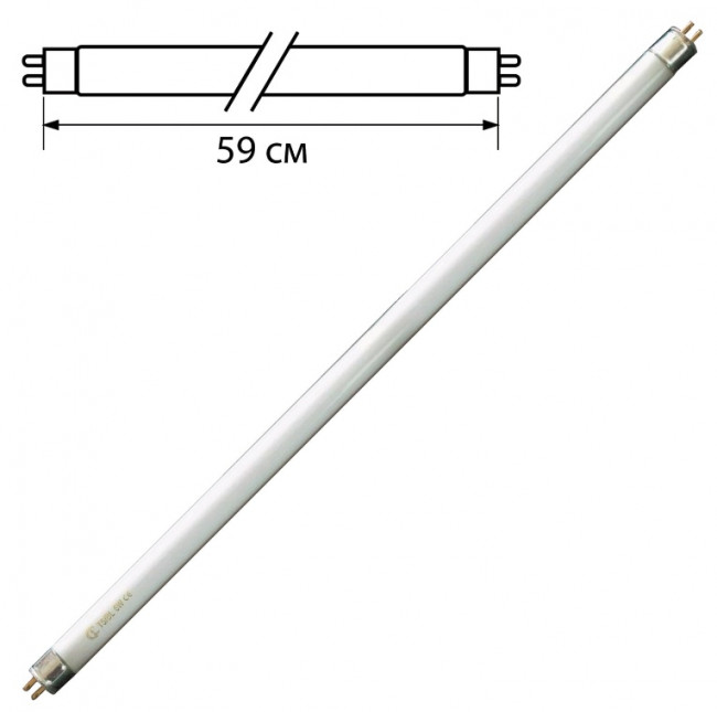 Лампа люминесцентная OSRAM L18/640, 18 Вт, цоколь G13, в виде трубки, длина 59 см, хол. белый свет