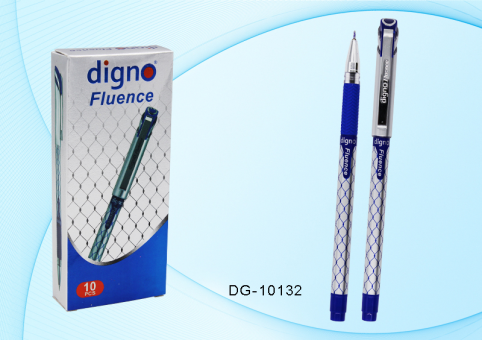Ручка шариковая 0,7мм синяя "FLUENCE", на масляной основе, игольчатый наконечник, резиновый держатель, Basir/DG-101321 (10)