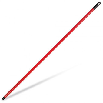 Черенок для уборочного инвентаря 120 см, еврорезьба, металлопластик, красный, IDEA