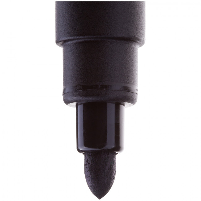 Маркер перманентный Centropen "8566" черный, пулевидный, 2,5мм (10)