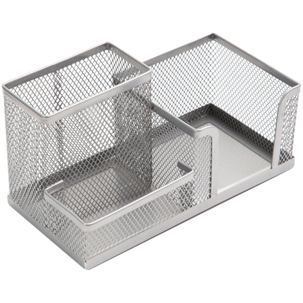 ПОДСТАВКА ДЛЯ КАНЦ.ПРЕНАДЛЕЖНОСТЕЙ "ASMAR"3 ячейки металлическая, СЕРЕБРО