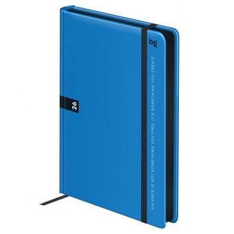 Ежедневник датированный 2026, А5, 7БЦ BG"Monochrome. Ocean", синий, soft touch