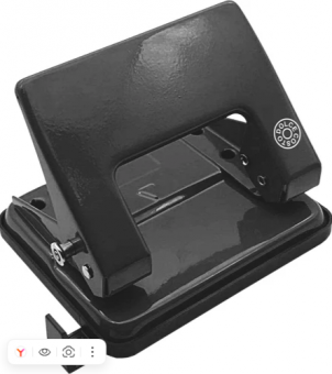 Дырокол 20л DOLCE COSTO черный с линейкой