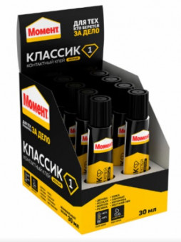 Клей универсальный МОМЕНТ-1, 30 мл, в шоу-боксе