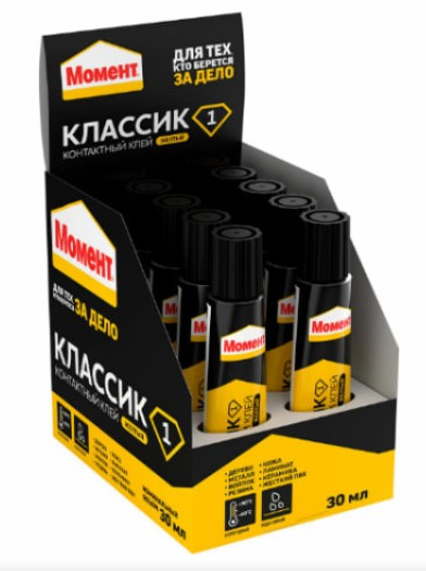 Клей универсальный МОМЕНТ-1, 30 мл, в шоу-боксе