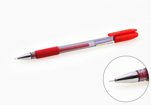 Ручка гелевая с грипом "ASMAR", игольчатый наконечник, 0,5мм, красная