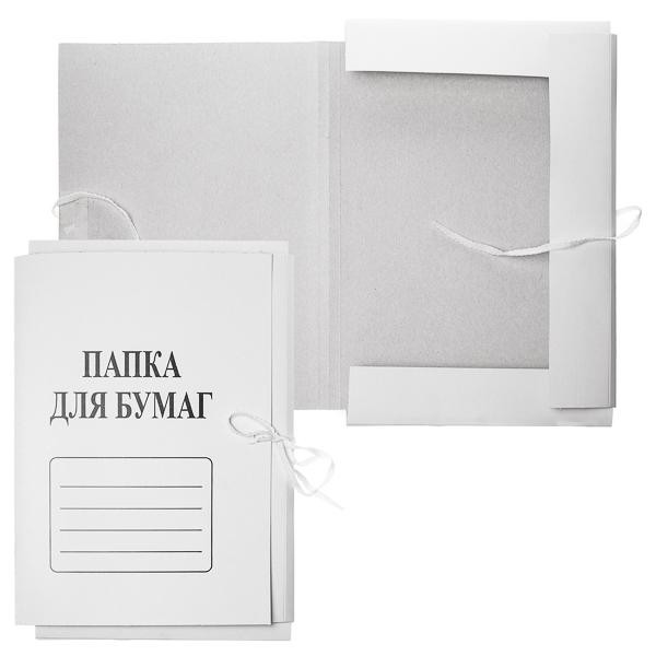 Папка для бумаг с завязками мелованная картонная ЭВРИКА, 420 г/м2/1724 (150)