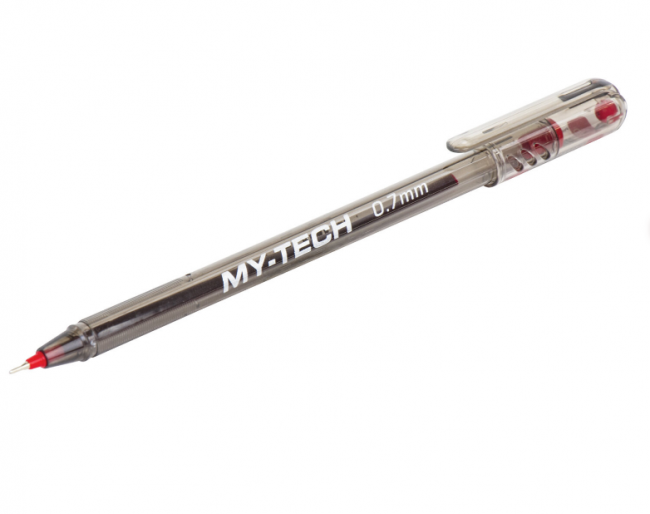 Ручка шариковая масляная PENSAN "My-Tech", КРАСНАЯ, игольчатый узел 0,7 мм, линия письма 0,35 мм, 2240/25 Ручка шариковая масляная PENSAN "My-Tech", КРАСНАЯ, игольчатый узел 0,7 мм, линия письма 0,35 мм, 2240/25