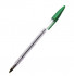 Ручка шар.DOLCE COSTO прозр.корпус зеленая 1,0мм (50)
