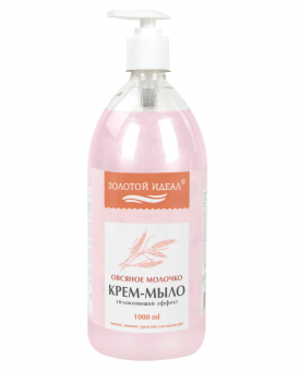 Мыло-крем жидкое 1л  ЗОЛОТОЙ ИДЕАЛ "Овсяное молочко", 609429