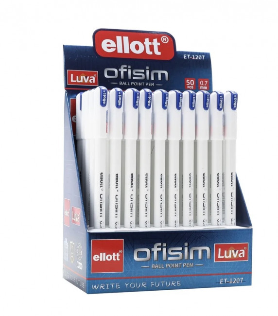 Ручка шариковая синяя 0,7мм "OFISIM", Ellot/ET1207-50 (50) Ручка шариковая синяя 0,7мм "OFISIM", Ellot/ET1207-50 (50)