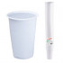 Одноразовые стаканы 200 мл, КОМПЛЕКТ 100 шт., пластиковые, "БЮДЖЕТ", белые, ПП, холодное/горячее, LAIMA