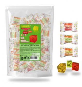 Конфеты мармеладные FLAVIMENTO, ассорти со вкусом киви, клубники и маракуйи, 500 г, УТ-00002867