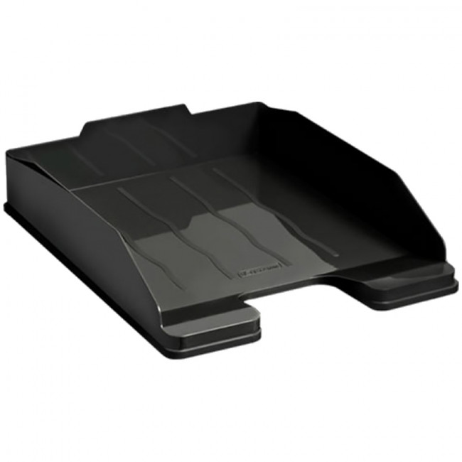 Лоток для бумаг горизонтальный Стамм "Эксперт", черный (238106)