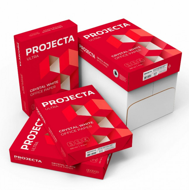 Бумага офисная А4, 80 г/м2, 500 л., марка А, PROJECTA ULTRA, Россия, 162% (CIE) Бумага офисная А4, 80 г/м2, 500 л., марка А, PROJECTA ULTRA, Россия, 162% (CIE)