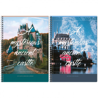 Тетрадь 80л., А4, клетка на гребне ArtSpace "Путешествия. Mysterious castle", ВД-лак