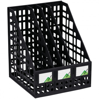 Лоток для бумаг вертикальный СТАММ, сборный, 4 отделения, черный (ЛТВ-63722) Лоток для бумаг вертикальный СТАММ, сборный, 4 отделения, черный (ЛТВ-63722)