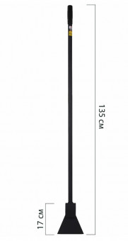 Ледоруб металлическая ручка 135 см,  УСИЛЕННЫЙ, черная порошковая окраска, ГРАНДМАСТЕР