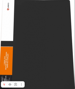 Папка 2кольца 25 мм, корешок 32 мм, 0,60 мм черная