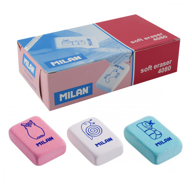 Ластик 23 х19 х 9мм прямоугольный, синтетический каучук, MILAN/CNM4080 (80)