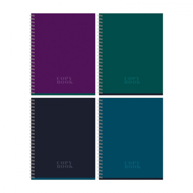 Тетрадь 80л., А5, клетка на гребне BG "Monocolor. Dark" Тетрадь 80л., А5, клетка на гребне BG "Monocolor. Dark"