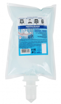 Картридж с жидким мылом-пеной одноразовый (Система S4), "Нейтральное", синее, 1 л, KEMAN, 100105-1000