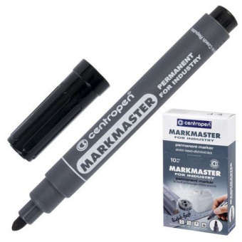 Маркер перманентный для промышленной маркировки ЧЕРНЫЙ CENTROPEN "Marksmaster", 2,5 мм