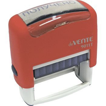 Штамп автоматический стандартный "deVENTE" 9011T, готовый к работе №18 "ПОЛУЧЕНО" 38x14 мм, в блистере Штамп автоматический стандартный "deVENTE" 9011T, готовый к работе №18 "ПОЛУЧЕНО" 38x14 мм, в блистере