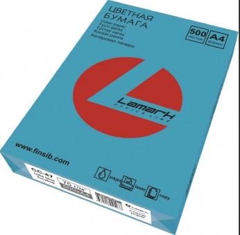 Бумага цветная для печати Lamark (CC-47) голубой А4 75г 500л